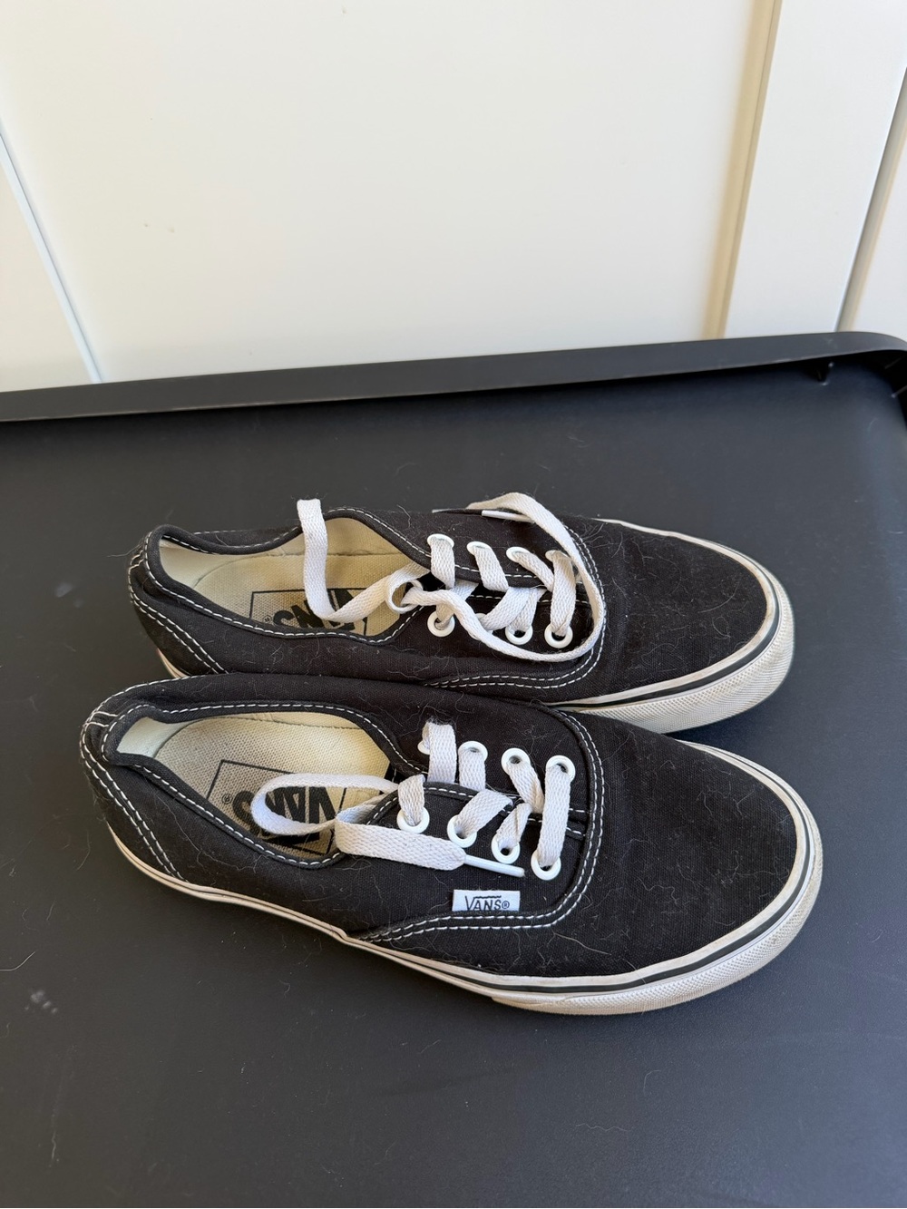 Vans Black and White Classic Low-Top Sneakers